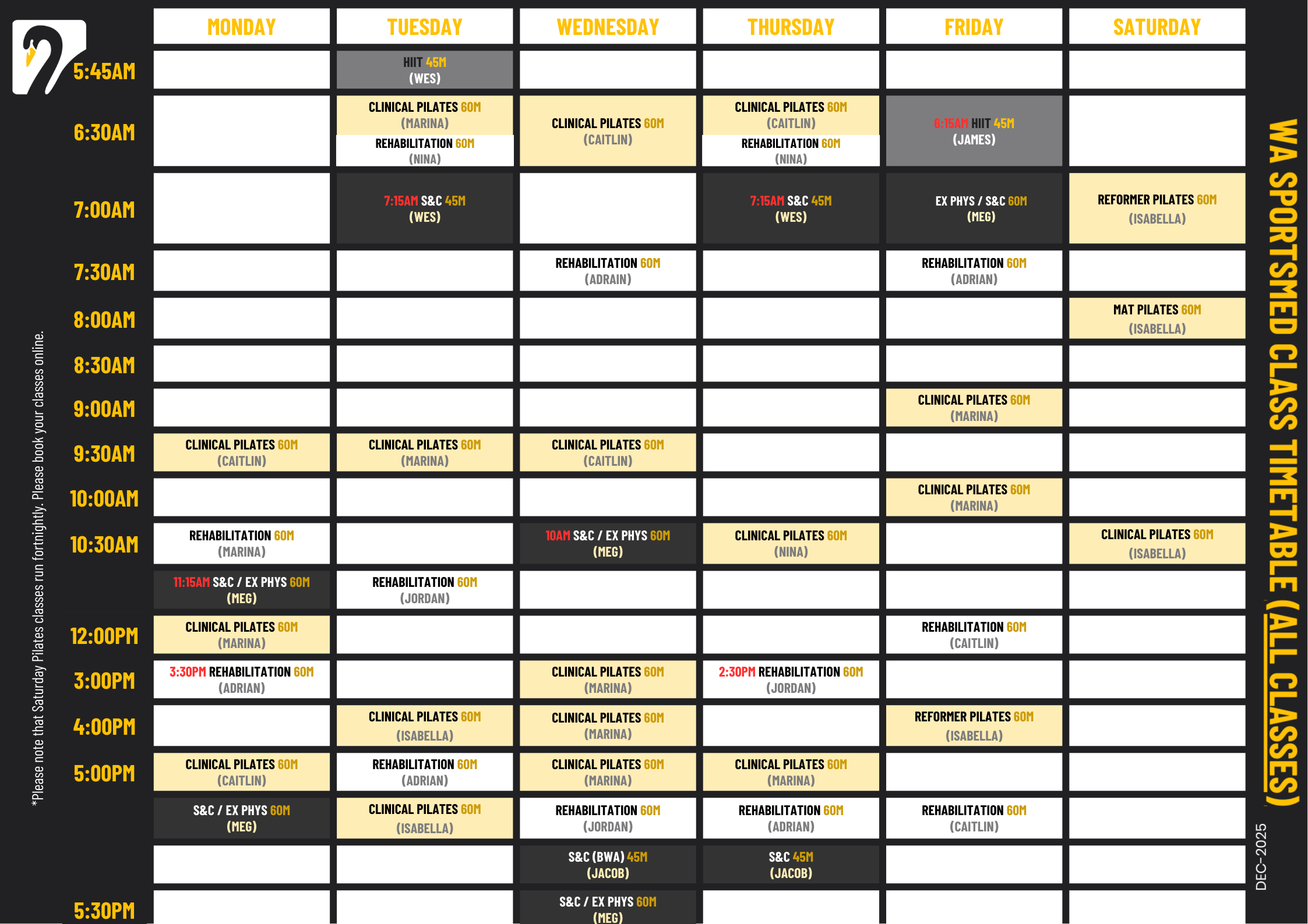 Schedule Functional Strength & Conditioning&nbsp;Classes