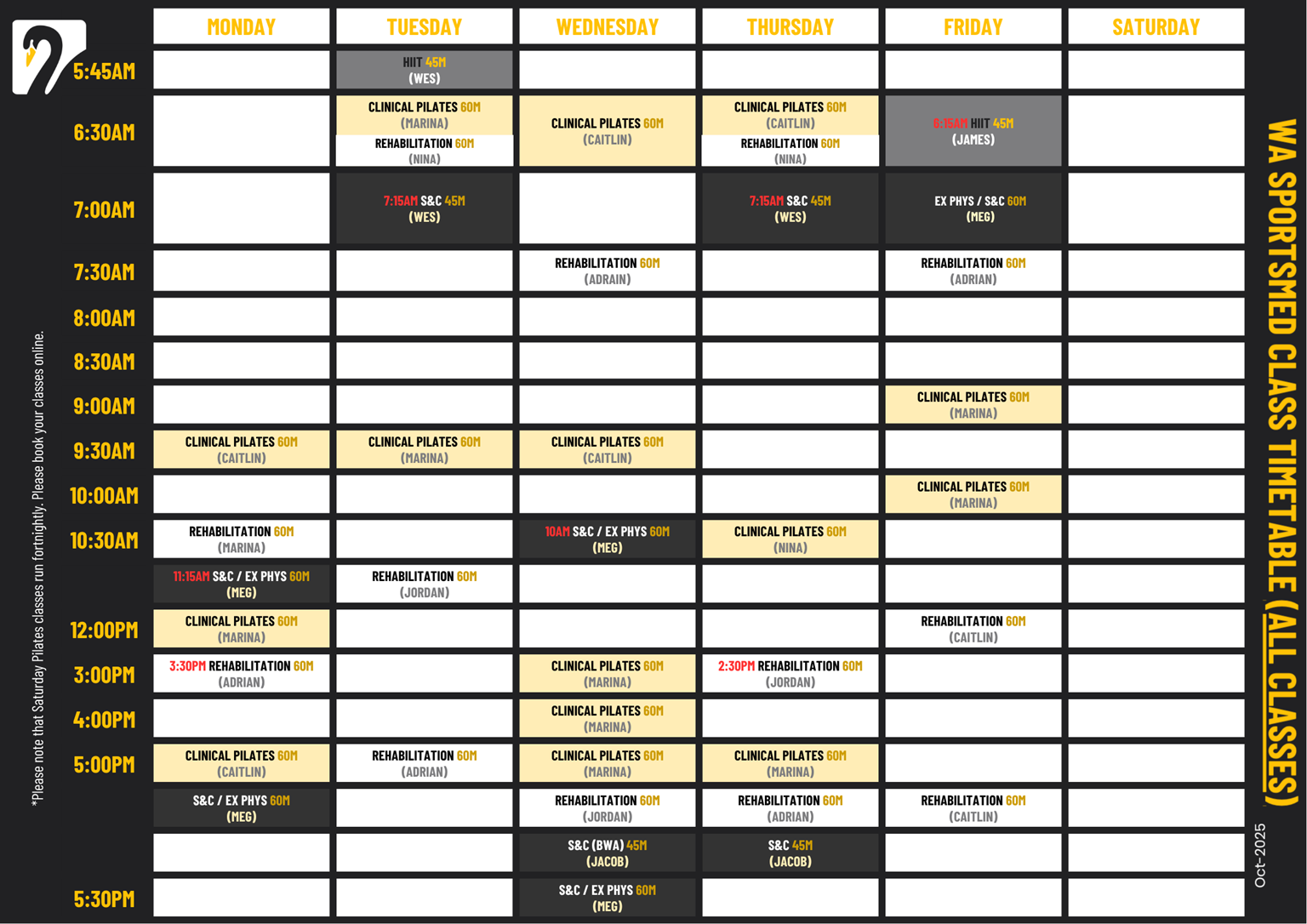 Schedule Functional Strength & Conditioning&nbsp;Classes